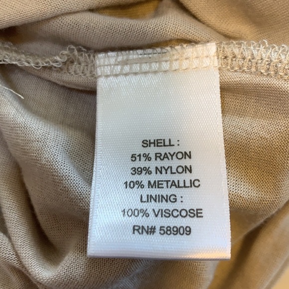 Cremieux Cody Skirt Silver/Taupe Sparkle Lined Midi Length, Lined, Size Medium - Picture 12 of 14